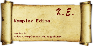 Kampler Edina névjegykártya